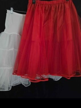 Two crinoline underdress tulle skirts